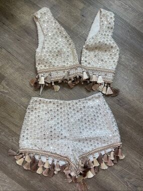 •| vintage tassel 2-piece